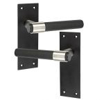 Smooth As Silk Nero Door Handles without Keyhole (JMB100)